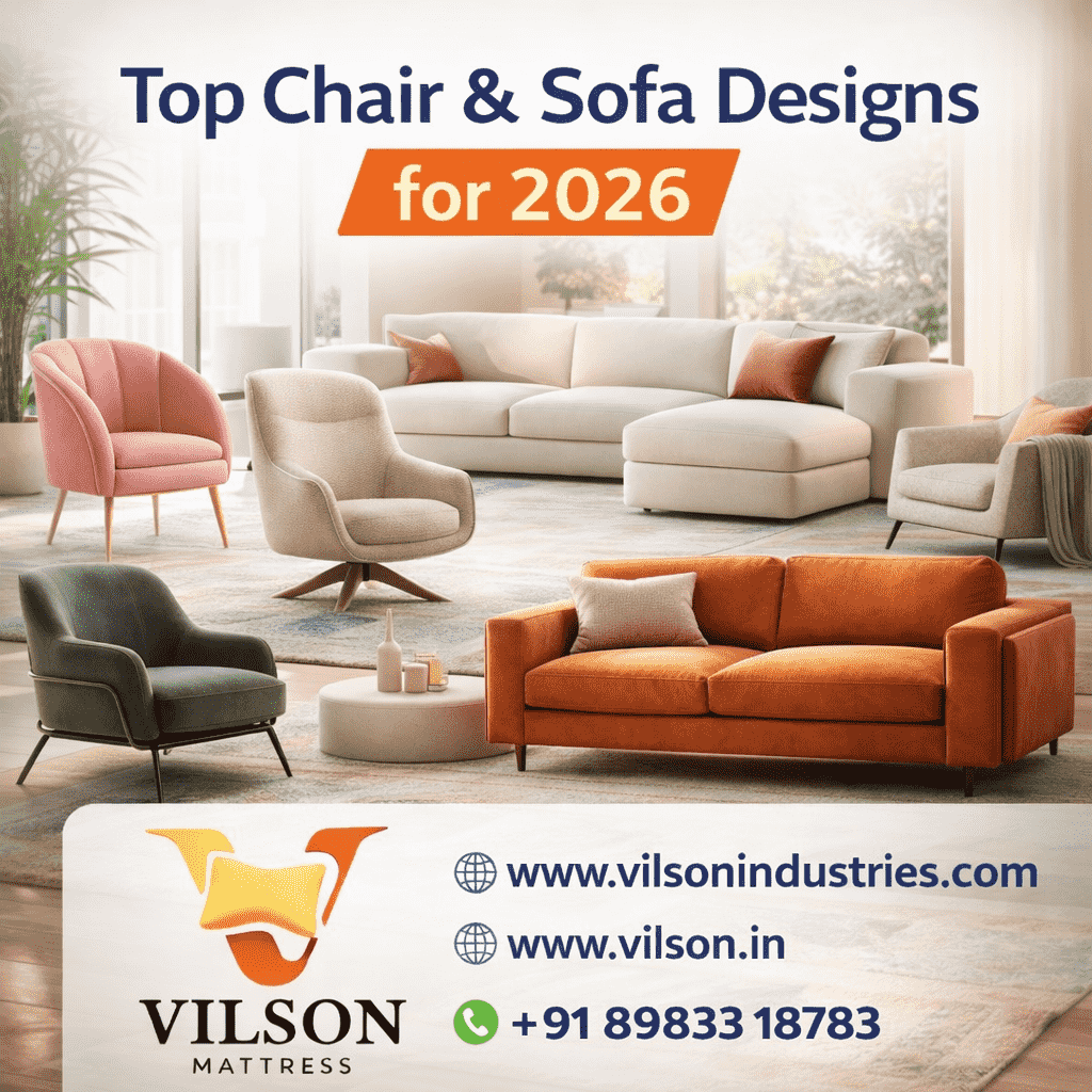 Top Chair & Sofa Designs for 2026 | Vilson Furniture Naigaon Vasai