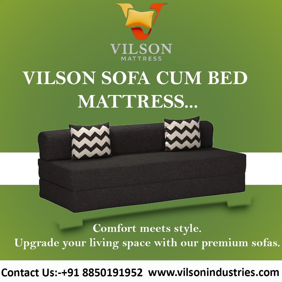  Transform Your Living Space with Vilson Sofa Cum Bed Mattress! 