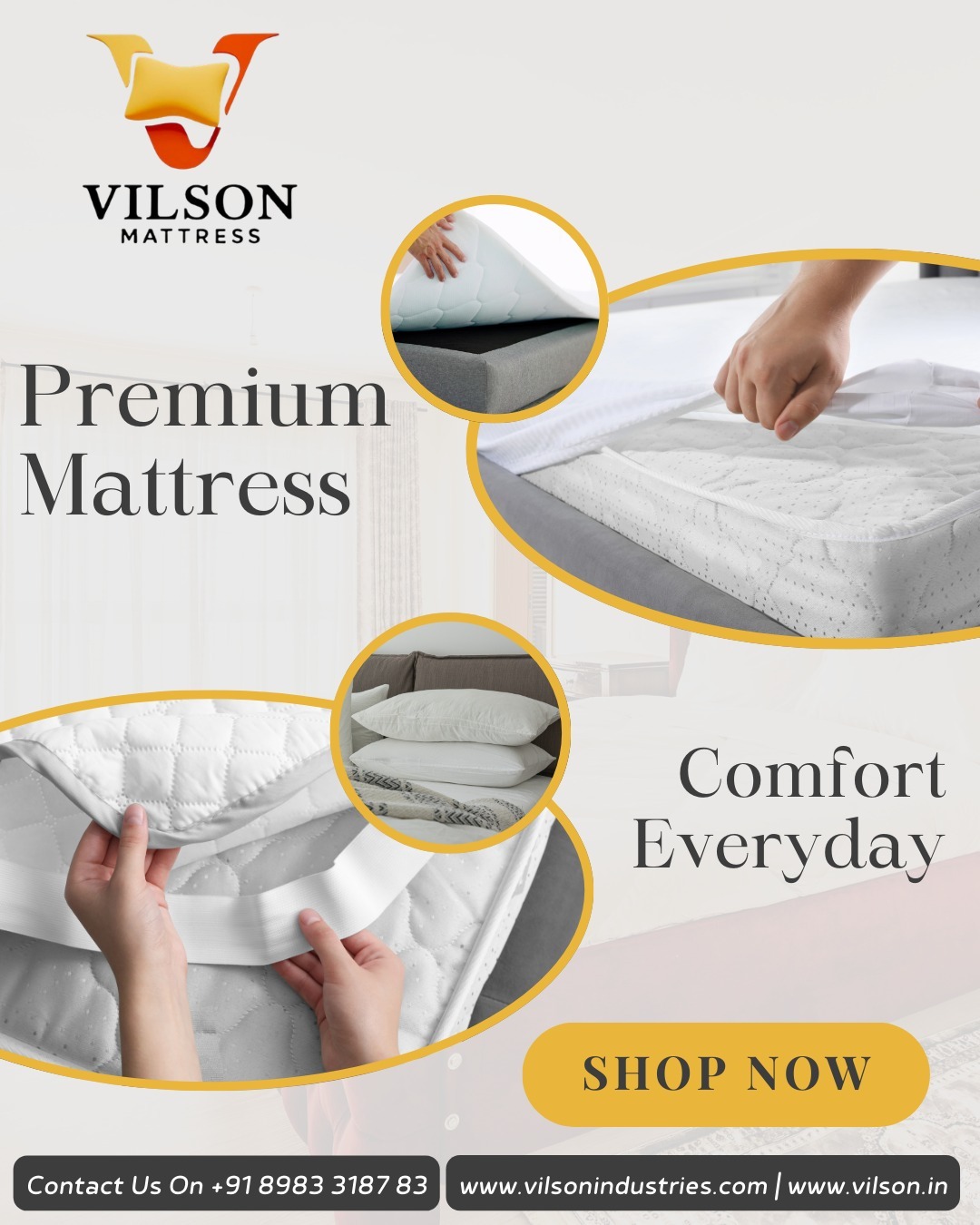 Experience the perfect blend of comfort, support, and quality with Vilson Premium Mattress. 