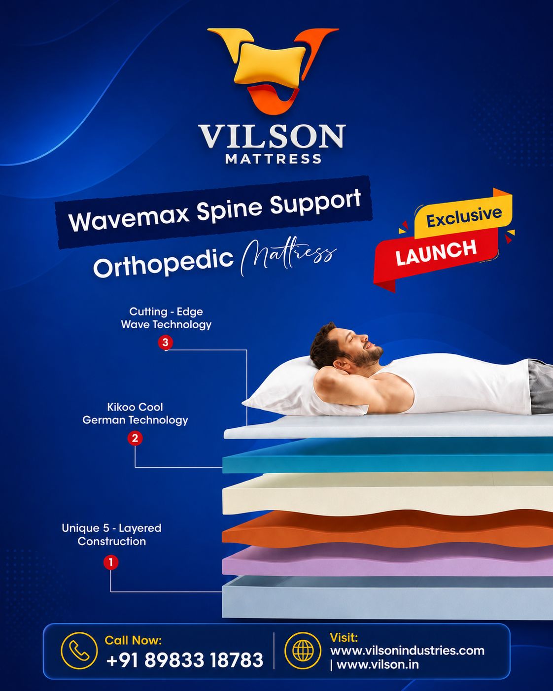 Vilson Wavemax Orthopedic Spine Support Mattress