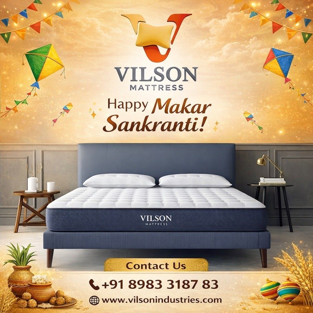 Vilson Mattress – Makar Sankranti post 🪁✨